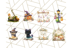 Halloween Witch House Clipart PNG with Potions and Brooms Product Image 3