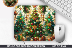 Christmas Tree Mouse Pad Sublimation,Christmas Mouse Pad PNG Product Image 1