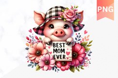 Best Mom Ever Sublimation - Mother&#039;s Day Clipart PNG Design Product Image 1