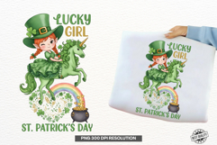 St Ptrick Day Cute Girl Png Sublimation Product Image 1