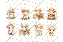 Baby Highland Cow Nursery PNG Clipart, Cute Farm Animal Png Product Image 3