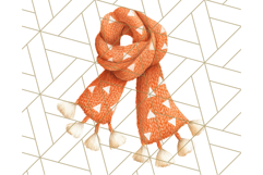 Watercolor Winter Hats and Scarves Clipart PNG Product Image 3