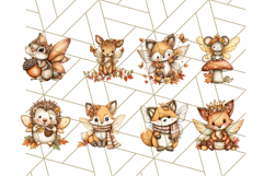 Fall Fairy Animal Clipart PNG, Woodland Creatures With Wings Product Image 3