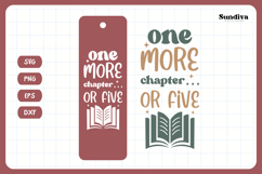 Bookmark Saying SVG | Funny Book Lovers - One More Chapter Product Image 3