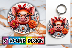 Radiant Circle Car Coasters PNG, Cute Animals Product Image 1