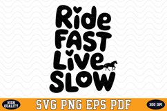 Ride Fast Live Slow SVG Design | SVG Cut files Product Image 1