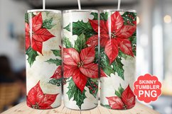 Christmas Flowers Tumbler | Christmas Tumbler Wrap Product Image 1