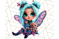 Halloween Fairy Clipart PNG, Cute Chibi Fairy Art Clip Art Product Image 3
