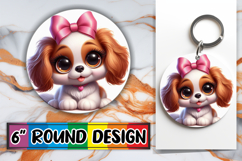 Radiant Sublimation Coasters, 3D Dog Product Image 1