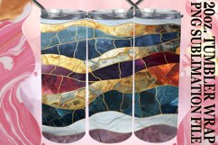 Mosaic Marvel: Gold Pattern Tumbler Wrap 20oz Product Image 1