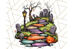 Enchanted Graveyard Halloween PNG Clipart Product Image 3
