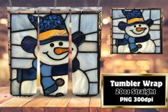 Snowman Tumbler Wrap 3D Christmas Holiday Product Image 1