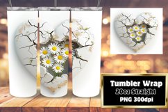 Radiant Bloom 3D Heart Tumbler Wrap Product Image 1