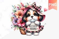 Blessed mama Sublimation - Mother&#039;s Day Clipart PNG Product Image 1