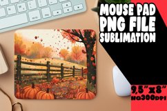 Watercolor Autumn Design Mouse Pad Sublimation Product Image 1