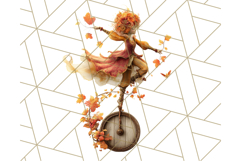 Autumn Circus Performers Clipart Vintage Characters PNG Product Image 3