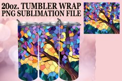 Colorful Stained Glass 20oz Tree Pattern Product Image 1