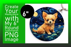 Dog Painting Round Design Artistic Sublimation Product Image 1