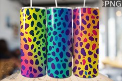 Rainbow Leopard Print Tumbler Wrap - High Quality 300 Dpi Product Image 1