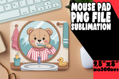Cozy Mouse Mat Design Magic, Cute Bear Product Image 1
