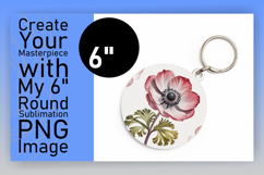 Cute Flamingo with Flowers Round Design PNG Product Image 1