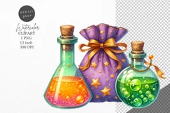 Halloween clipart, Potion bottles clipart, Kids Halloween Product Image 1