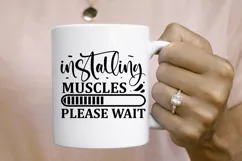 Installing muscles please wait SVG, Workout SVG Design Product Image 2