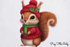 Woodland Christmas Animals Cliparts PNG Product Image 1