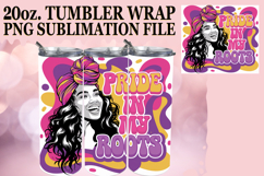 Uplifting Vibes 20oz tumbler wrap, Black Woman Product Image 1