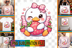Whimsical Tote Bag Designs PNG, Cute Goose Product Image 1
