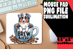 UNIQUE desk MAT Playful PNG, Coffee Dog Product Image 1