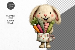 Bunny Clipart, Easter Clipart, Whimsical Clipart, Product Image 1