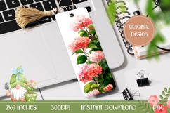 Pink Hydrangea Bookmark, Watercolor Flowers Bookmark Print Product Image 1
