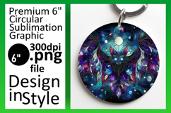 Whimsical Round Design Keychain Template , Animals Product Image 1
