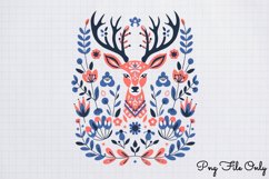 Scandinavian Folk Art Winter Clipart PNG Product Image 1