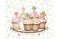 Christmas Sweet Shoppe Clipart PNG, Pastel Bakery Art Product Image 3