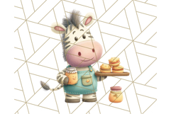 Cozy Safari Baking Animals PNG, Cute Jungle Kitchen Art Product Image 3