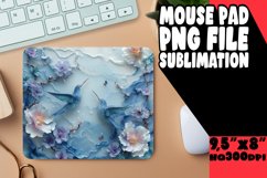 Premium 3D Marble and Flower Mouse Pad Design Product Image 1