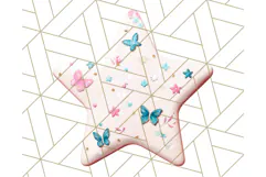 Cute Puffy Star Clipart PNG, 3D Glossy Pastel Stars Clip Art Product Image 3