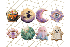 Halloween Cookie Clipart PNG, Spooky Sugar Treat Art Product Image 3