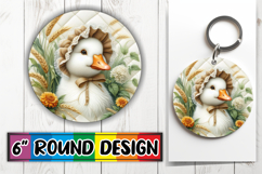 Joyful Car Coaster Round Design, Goose Product Image 1