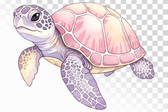 Cute Sea Turtle Marine Animal Aquatic Reptile PNG Summer Product Image 1