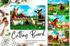 Farm Animal Cutting Board Farmhouse Chopping Board_51 Product Image 1