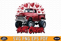 Heart Crusher Valentine's Day SVG | Sublimation | SVG File Product Image 1
