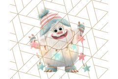 Kawaii Christmas Yeti PNG Clipart, Cute Bigfoot Holiday Art Product Image 3