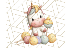 Cute Dessert Unicorn PNG Clipart with Cupcakes &amp; Candies Product Image 3