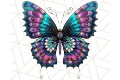Metallic Butterfly Clipart PNG Clipart, Vibrant Butterfly Product Image 3