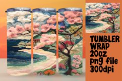 Dreamy 3D Summer Tumbler Wrap Design Product Image 1