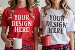 Gildan 18000 Sweatshirt Couples Sweatshirt Mockup Product Image 1