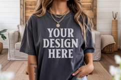 Comfort Colors 1717 Pepper T-Shirt Mockup Product Image 1